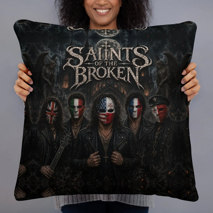 Saints of the Broken Official Basic Pillow — Dark Gothic Band Merch
