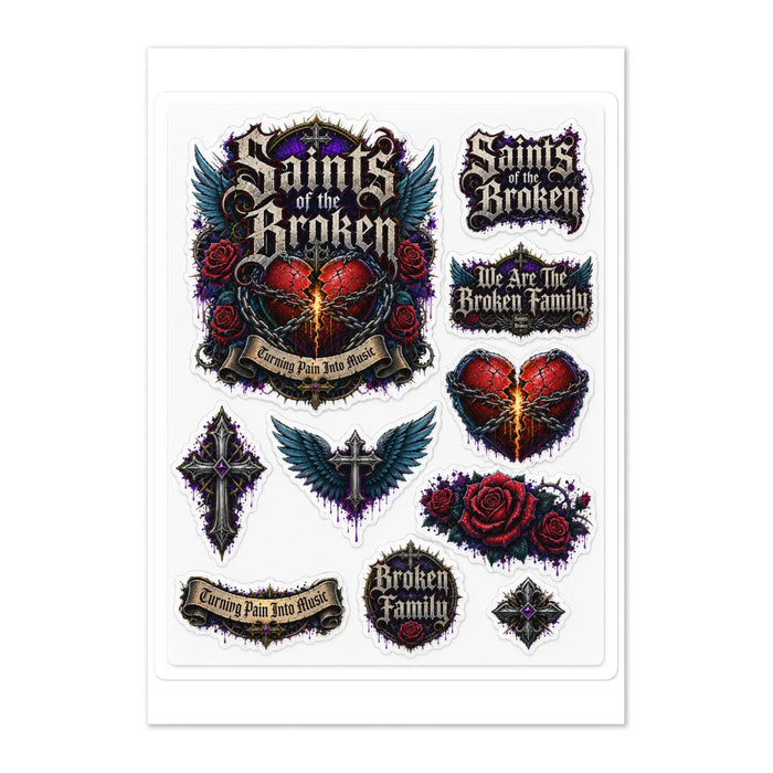 Saints of the Broken Gothic Kiss-Cut Sticker Sheet