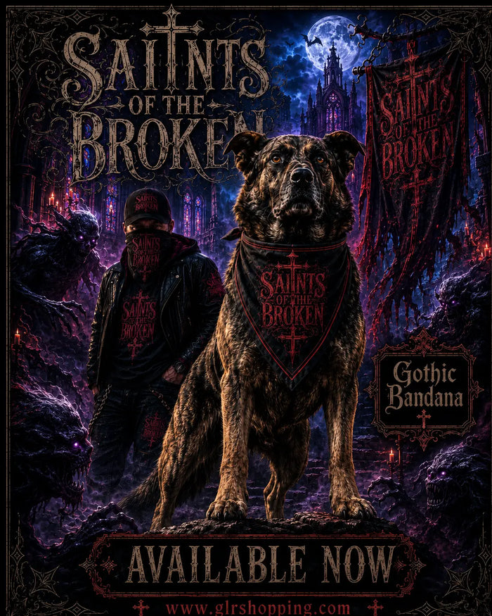 Saints of the Broken Gothic Red Blood Bandana