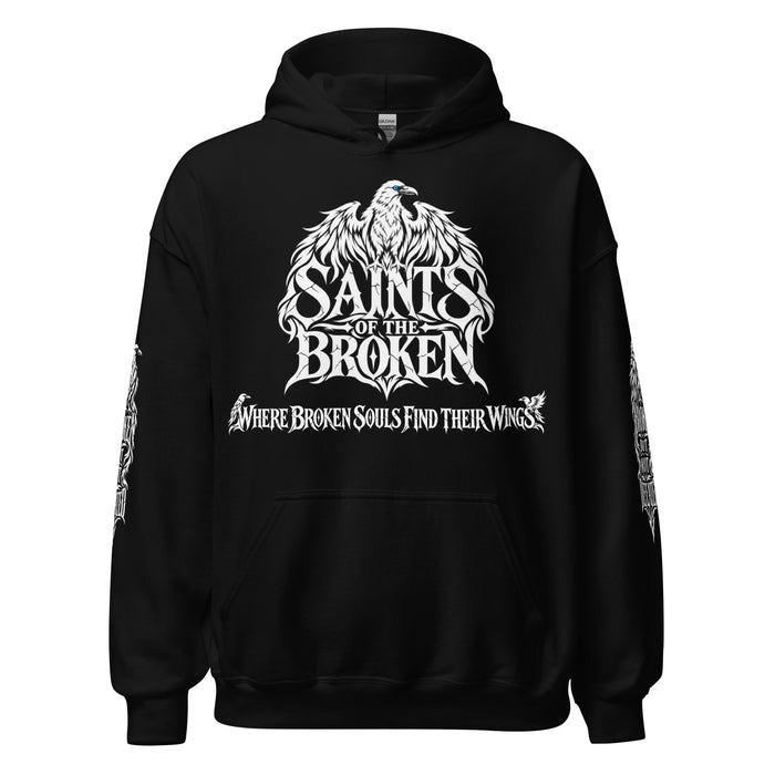 Saints of the Broken — White Crow Hoodie
